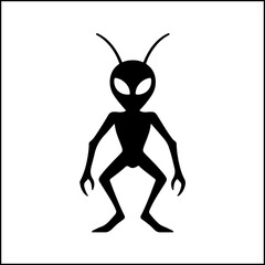 Insectoid alien silhouette icon