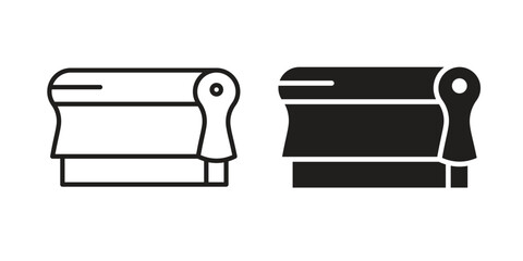 Print screen icon Black and White Vector Graphic