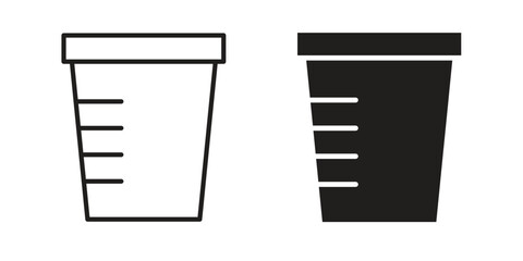 Urine test icon Black and White Vector Graphic
