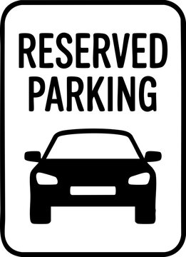 Reserved Parking Sign Icon