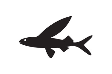 Obraz premium Flying Fish fish silhouette