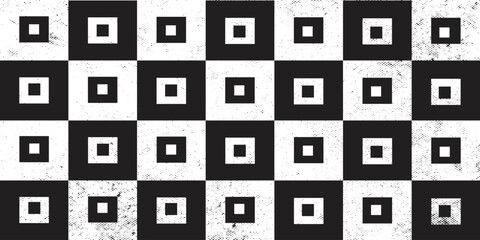 Black and white checkered pattern . Chess pattern . Black and white square background. eps10 modern.