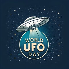 Obraz premium World UFO Day Logo Design