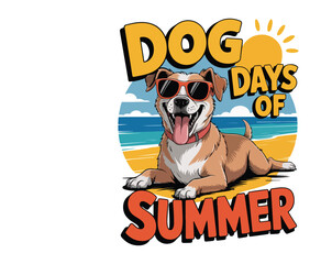 Beat the heat in style! Our &ldquo;Dog Days of Summer&rdquo; t-shirt features retro pup vibes, bold colors & comfy fit&mdash;perfect for beach days, dog lovers & summer streetwear fashion trends.