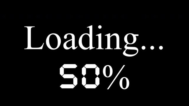 Minimalist Digital Loading Screen Animation with Percentage Counter