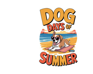 Beat the heat in style! Our &ldquo;Dog Days of Summer&rdquo; t-shirt features retro pup vibes, bold colors & comfy fit&mdash;perfect for beach days, dog lovers & summer streetwear fashion trends.
