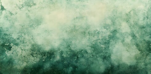 Fototapeta premium Abstract green and white textured background with cloud-like patterns