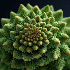Intricate spiral grooves reveal the beauty of a green textured stem in captivating macro detail