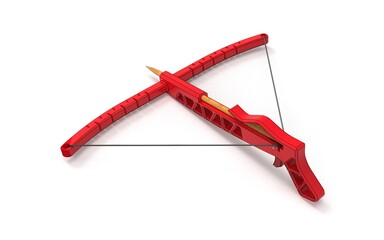3d illustration of Toothpick crossbow isolated