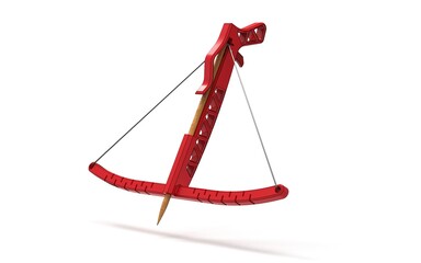 3d illustration of Toothpick crossbow isolated