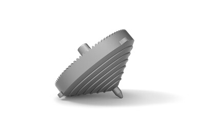 3d illustration of spinning top isolated