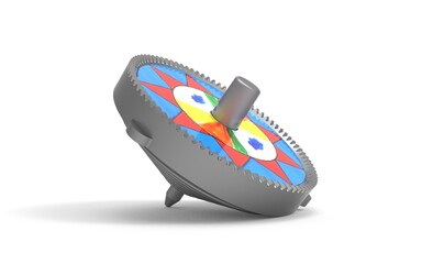 3d illustration of spinning top isolated