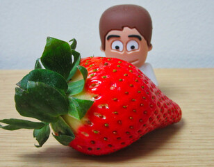strawberry and little man