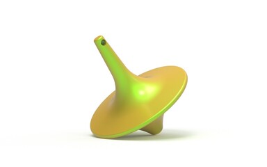 3d illustration of spinning top isolated