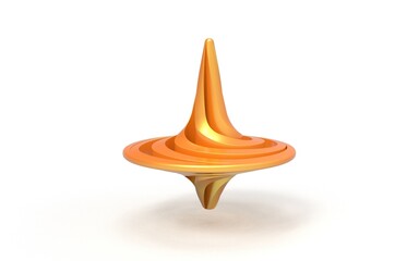 3d illustration of spinning top isolated