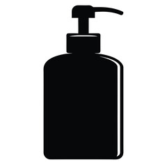 Soap Dispenser Icon Simple Black Silhouette Vector Illustration