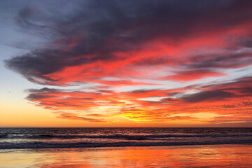 sunset over the ocean