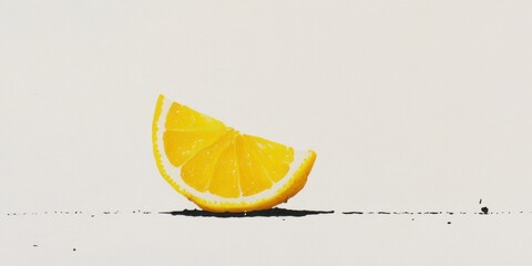 This image shows a vibrant lemon slice on a minimalist background, enhancing its appeal