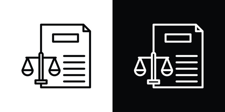 Balance sheet icon Black and White Vector Graphic