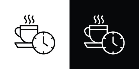 Break icon Black and White Vector Graphic