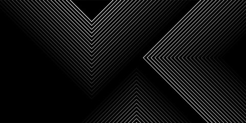 Dark blue background. Modern line stripes curve abstract presentation background.