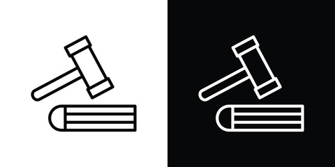 employment law icon Black and White Vector Graphic