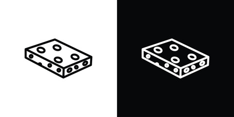 Halva icon Black and White Vector Graphic