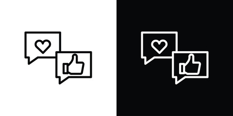 Social media icon Black and White Vector Graphic