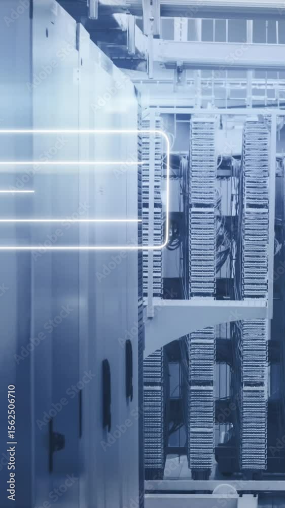 Poster animation of data processing over computer servers