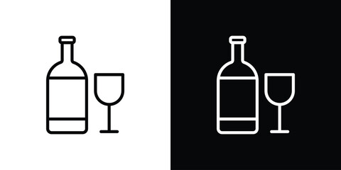 Vodka icon Black and White Vector Graphic
