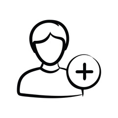 Person add symbol plus icon