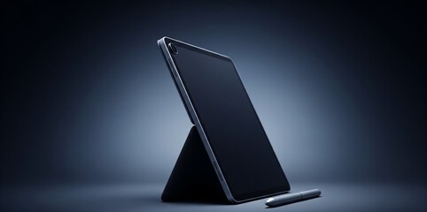 3d rendered illustration of a modern computer tablet on a black background