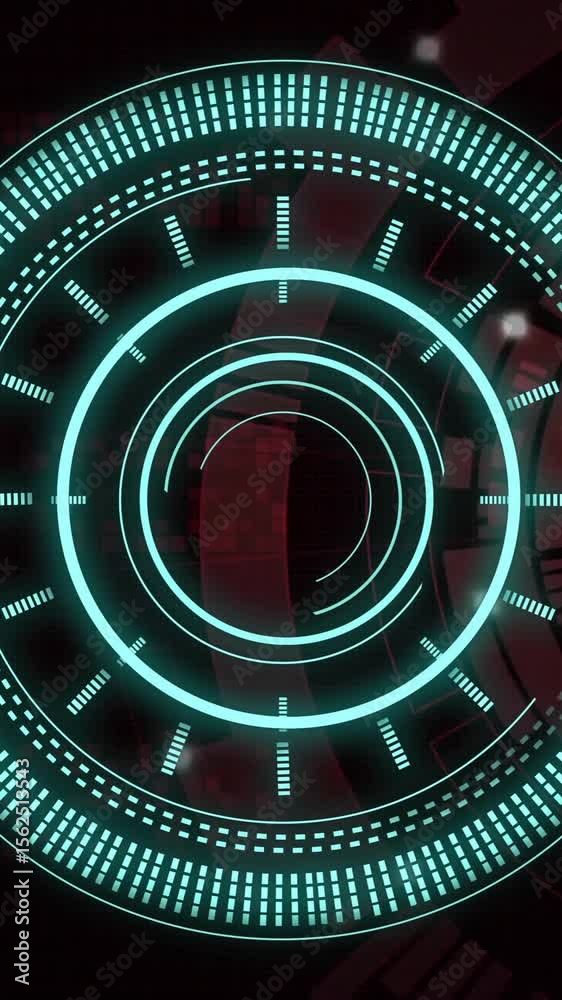 Poster animation of scope scanning and data processing over statistics