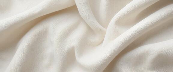 White silk fabric with gentle creases and flowing texture, luxury feel