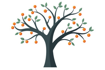 Obraz premium Love's embrace adorns this autumn tree, with heart-shaped leaves falling like a vibrant, romantic illustration of nature's seasonal art