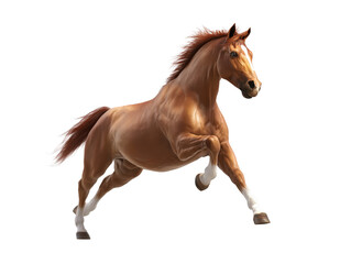 Naklejka premium Free horse jumping pose transparent background