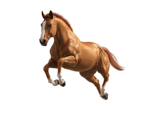 Obraz premium Free horse jumping pose transparent background