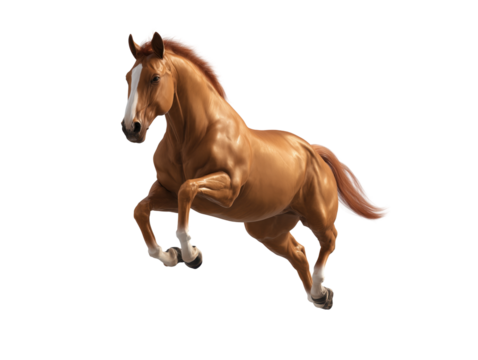 Free horse jumping pose transparent background