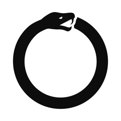 Ouroboros Snake Eating Tail Circle Icon