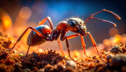 Red Ant Macro Close-up: Wildlife in Detail