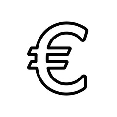 Obraz premium Euro currency symbol in a minimalist vector style 