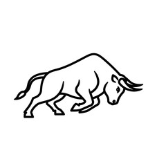 Fototapeta premium Bull Icon Symbolizing Investment Banking 