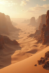 sunset in the desert