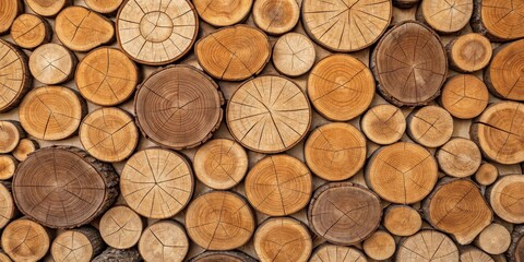 Wood Slice Wall Texture Circular Composition, Warm Tones, Natural Design, wood texture, rustic background wood wall, wood background