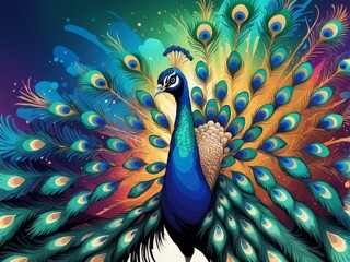 abstract background with peacock feathers. vector illustrationabstract acock illustration