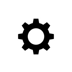 Isolated graphic representation of a gear mechanism with a central circular opening and radial teeth design