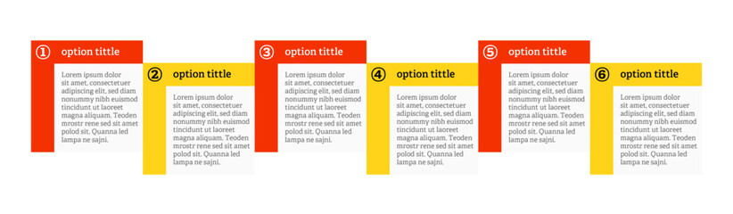 Very simply infographic design with 6 options or steps. Infographics for business concept.