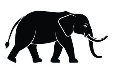 elephant walking silhouette