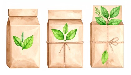 Eco-Friendly Tea Packaging: A Watercolor Set