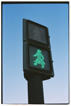 Green traffic light female